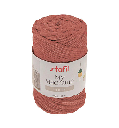 108075-28 - Stafil - Macrame Cordy, Brick Red - Macrame