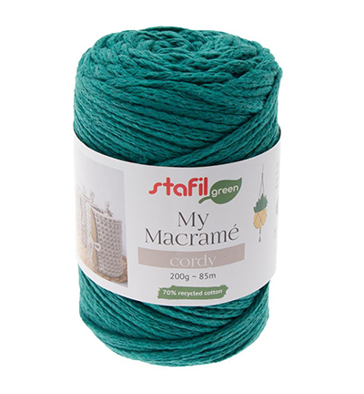 108075-31 - Stafil - Macrame Cordy, Emerald Green - Macrame