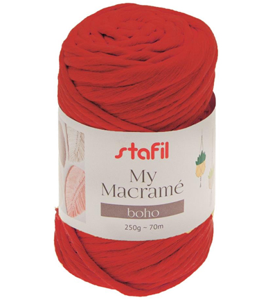 108076-14 - Stafil - Macrame Boho, Red - Macrame