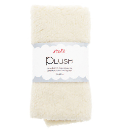 240016-04 - Stafil - Plush, peau de mouton beige, 100% polyester - Plush - Fourrure d'agneau