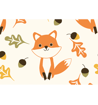 250155-25 - Stafil - Felt Foxes, Offwhite/Multicolor - 