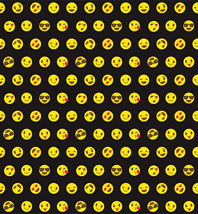 250157-22 - Stafil - Felt Smile, Black/Multicolor - 