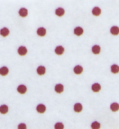 250171-1 - Stafil - Felt dots, White/Red - Feutrine pois 30x40cm - 1mm