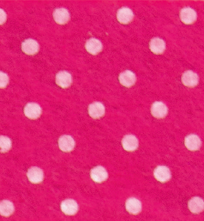 250171-14 - Stafil - Felt dots, Fuchsia/White - 