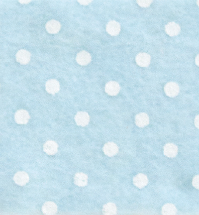 250171-16 - Stafil - Felt dots, Light Blue/White - Feutrine pois 30x40cm - 1mm