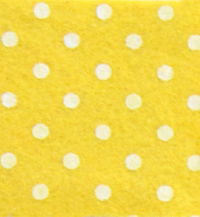 250171-30 - Stafil - Felt dots, Light Yellow/White - Feutrine pois 30x40cm - 1mm
