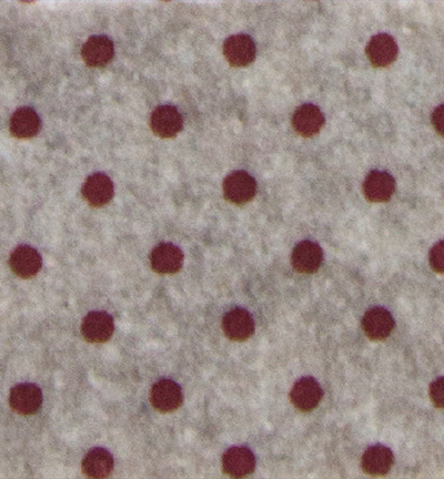 250171-34 - Stafil - Felt dots, Beige melange/Red - Feutrine pois 30x40cm - 1mm