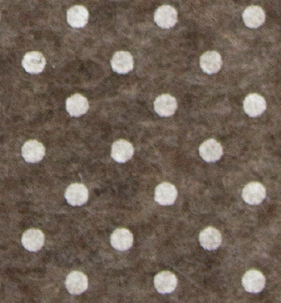 250171-40 - Stafil - Felt dots, Brown melange/White - Feutrine pois 30x40cm - 1mm