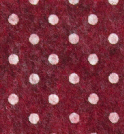 250171-41 - Stafil - Felt dots, Red melange/White - Feutrine pois 30x40cm - 1mm