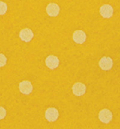 250171-42 - Stafil - Felt dots, Maize Yellow/White - Feutrine pois 30x40cm - 1mm