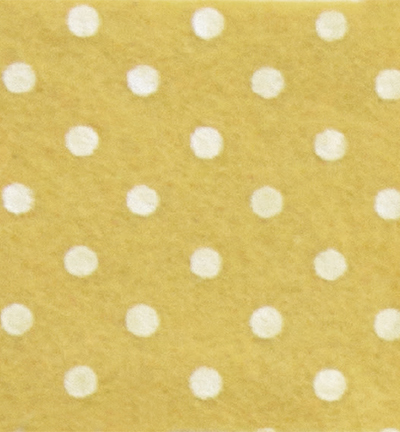 250171-56 - Stafil - Felt dots, Yellow Pastel/Cream - Feutrine pois 30x40cm - 1mm