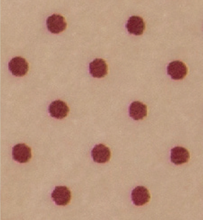 250171-58 - Stafil - Felt dots, Brown Pastel/Red - Feutrine pois 30x40cm - 1mm