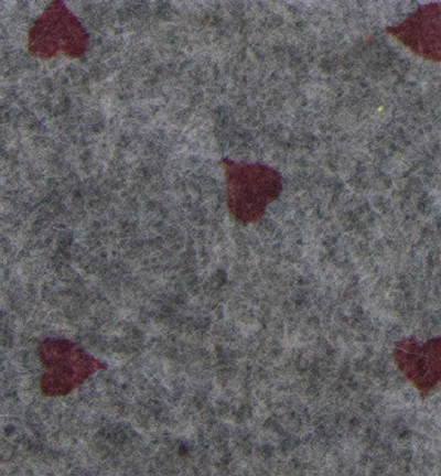 250172-27 - Stafil - Felt hearts, Grey melange/Red -  Feutrine coeurs 30x40cm - 1mm