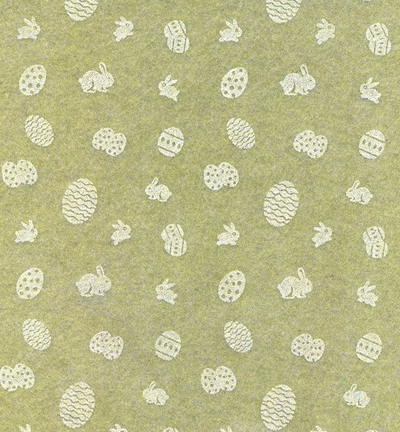 250174-45 - Stafil - Felt Easter, Sage Green/White - Feutrine Pâques 30x40cm - 1mm