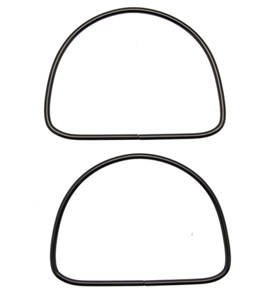 335794-03 - Stafil - Metal bag hands x2 ø 14x10cm, Anthracite - 