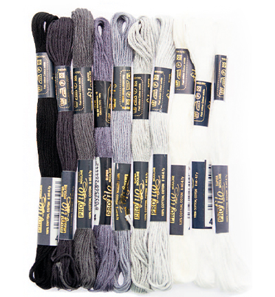 268817-9906 - Stafil - Fil à broder - blanc / gris / noir - 