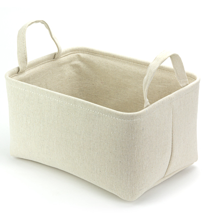 730917-01 - Stafil - Panier, canevas blanc-gris - Canvas