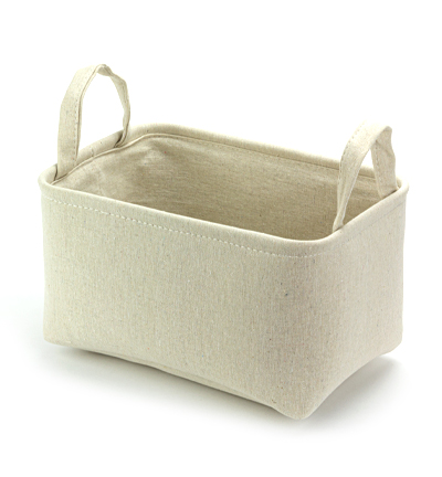 730917-02 - Stafil - Panier, canevas blanc-gris - Canvas
