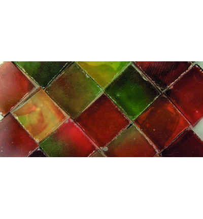 7612-001 - Stafil - Mosaique en verre, rouge/vert - Mosaique en verre, 1x1cm
