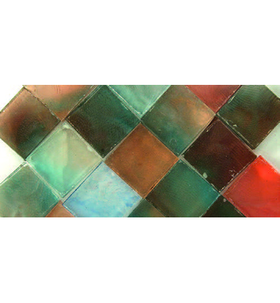 7612-011 - Stafil - Mosaique en verre, pink/turquoise - Mosaique en verre, 1x1cm