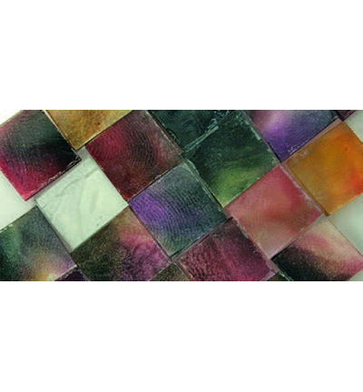 7612-061 - Stafil - Mosaique en verre, rouge/lilas - Mosaique en verre, 1x1cm