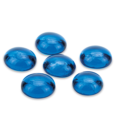 7612-45 - Stafil - Pierres en verre, bleu - Pierres en verre, ø 1.4cm