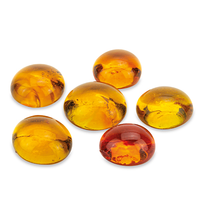 7612-42 - Stafil - Pierres en verre, orange - Pierres en verre, ø 1.4cm