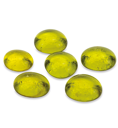 7612-41 - Stafil - Pierres en verre, jaune - Pierres en verre, ø 1.4cm