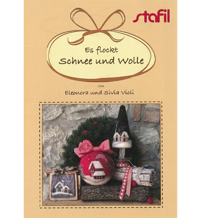 381501-342D - Stafil - Buch, Flocons de neige et de laine - Tissu