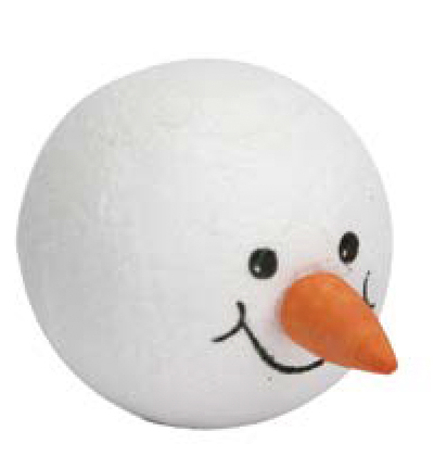 4470-181 - Stafil - Tête en coton, 4cm - Bonhomme de neige - Têtes de poupées