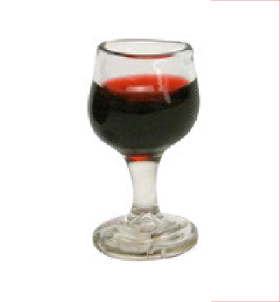 3392-821 - Stafil - Miniatures, Glass of red wine - 