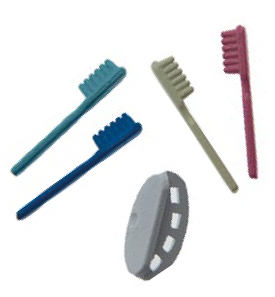 3396-231 - Stafil - Miniatures, Tooth brush set x5 - Général