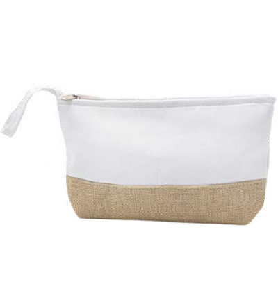 730916-06 - Stafil - Handbag jute & white canvas - Canvas