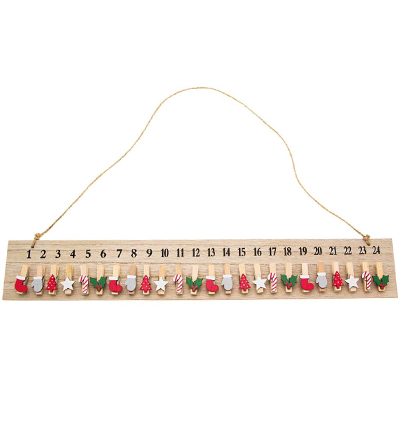 3905-01 - Stafil - Wooden board with clips - Noël