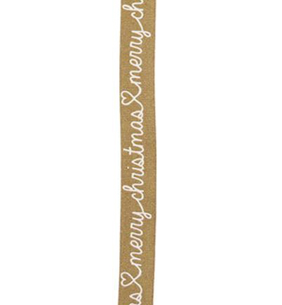 VR15-20015 - Stafil - Christmas ribbon, Merry Christmas gold - Noël