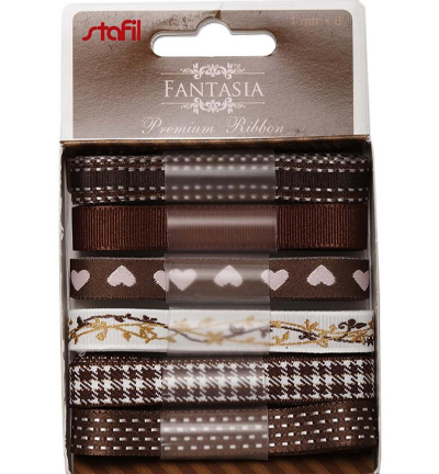 694410-14 - Stafil - Decorative Ribbons, Dark Brown - Decorative Ribbons
