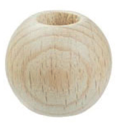 8662-401 - Stafil - Perle en bois pour macramé, Naturel - 
