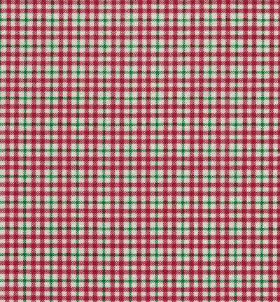 250158-254 - Stafil - Felt tartan, Red/Christmas green - 