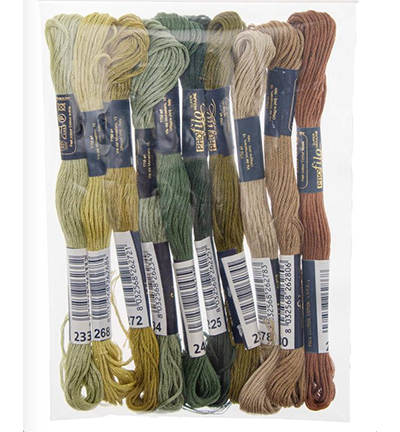 268817-9907 - Stafil - Fil à broder - vert/marron - Set Fil à broder Profilo
