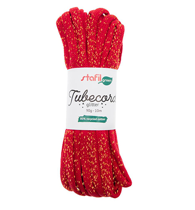 108089-14 - Stafil - Tubecord Glitter, Red - Tubecord Glitter