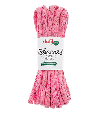 108089-16 - Stafil - Tubecord Glitter, Rose - Tubecord Glitter