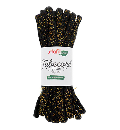 108089-24 - Stafil - Tubecord Glitter, Black - Tubecord Glitter