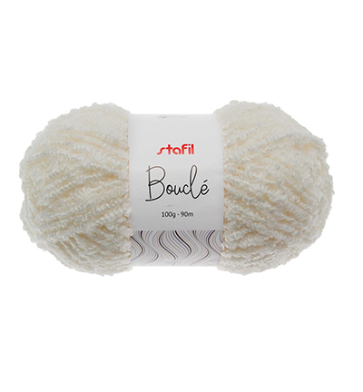108085-01 - Stafil - Boucle Yarn, White - Boucle
