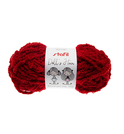 108086-05 - Stafil - Boucle Yarn Doll's Hair, Red - Boucle Dolls Hair