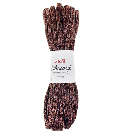 108088-03 - Stafil - Tubecord Extra Glitter, Copper - Tubecord Extra Glitter