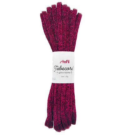 108088-05 - Stafil - Tubecord Extra Glitter, Pink - Tubecord Extra Glitter