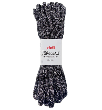108088-07 - Stafil - Tubecord Extra Glitter, Anthraciet - Tubecord Extra Glitter