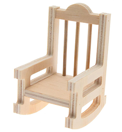 884-011 - Stafil - Fauteuil à bascule en bois miniature, - 