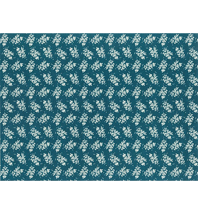 250712-293 - Stafil - Feutrine gui, Crème/Bleu pétrole - Feutrine Mistletoe 30x40cm – 1mm
