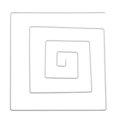 671-01 - Stafil - Carré Spirale en métal Blanc - Formes métalliques